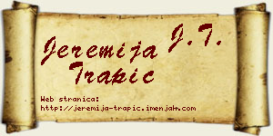 Jeremija Trapić vizit kartica